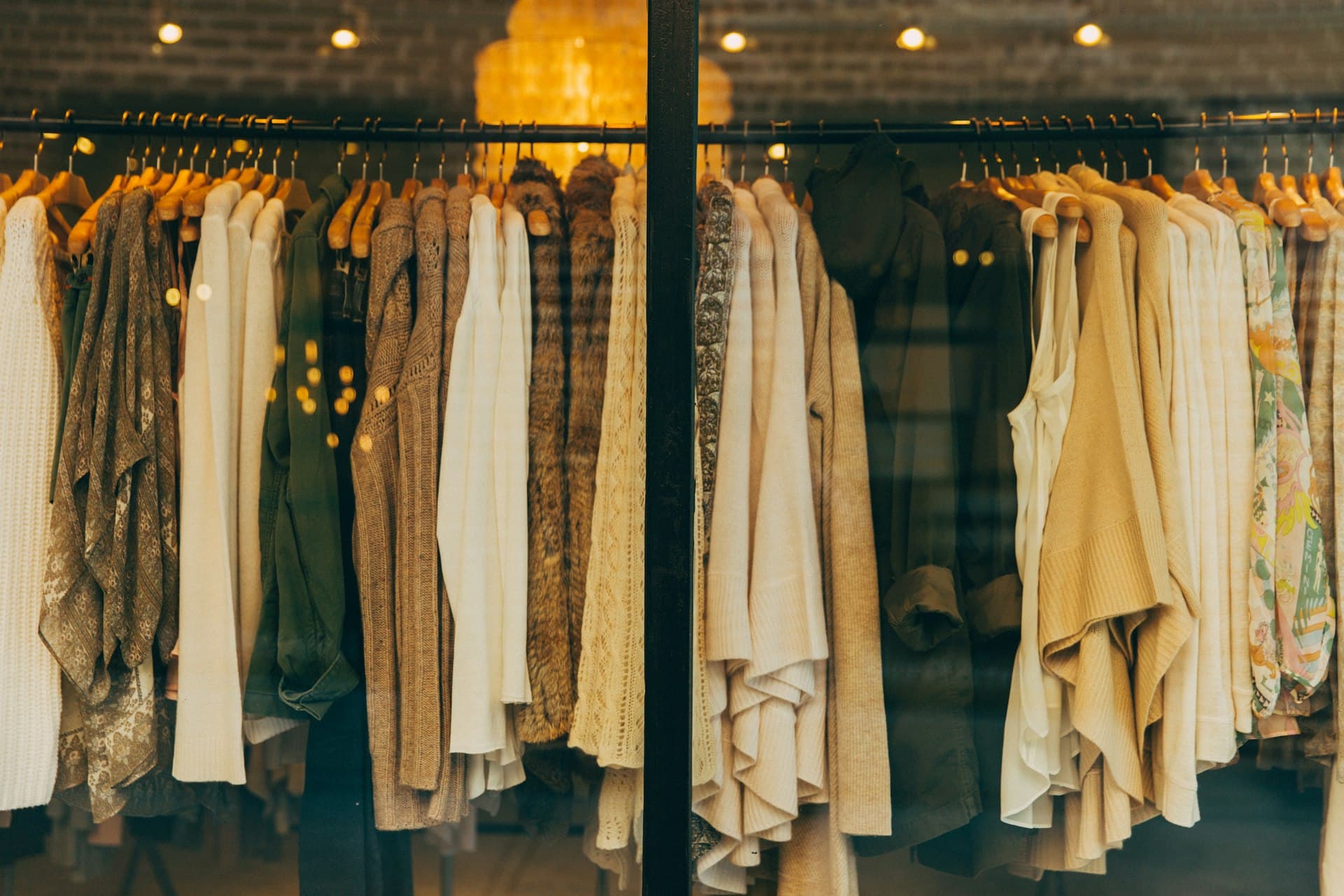 Inside Delhi·Dot·Collection — a rack of premium clothing